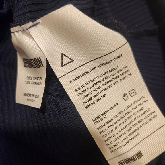 Reformation Cardinal Mini Dress, Navy - Picture 6 of 6